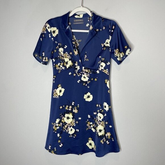 Urban Outfitters Lainey Satin Empire Waist Dress Size Small - Picture 2 of 8